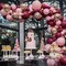 118Pcs Burgundy Pink Balloon Arch Garland Kit Gold Confetti Balloons